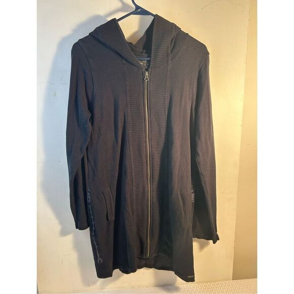 Prana Jackets & Blazers - PrAna tunic zipper jacket black large back design organic cotton India